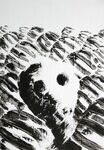 2014 : : Foule Silencieuse : : peinture acrylique, 36x52cm {JPEG}