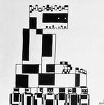 2012 :: The King and his employees :: Black ink drawing, 30x30 {JPEG}
