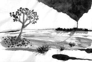 2011 - Dessin à l'encre sur papier de riz, L'ère du charbon
