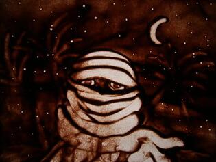 2007 - Dessin sur sable en direct