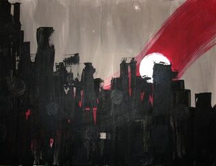 2015 : : Eclypse : : peinture acrylique, encres, 65x50cm