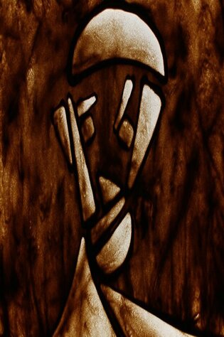 2010 - Dessin sur sable, Homme du futur